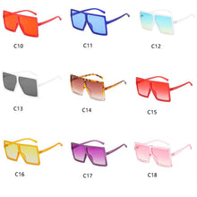 Carica l&#39;immagine nel visualizzatore di Gallery, Shades Black Oversized Square Sunglasses  2023 Popular Retro Big Flat Top Plastic Men Sun Glasses Bulk UV400