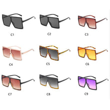 Carica l&#39;immagine nel visualizzatore di Gallery, Shades Black Oversized Square Sunglasses  2023 Popular Retro Big Flat Top Plastic Men Sun Glasses Bulk UV400