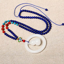 Load image into Gallery viewer, Wholesale Xinjiang Kangwa Natural Stone Necklace Gourd Safety Button Pendant Lucky for Women Men Sweater Chain Necklace Jewelry