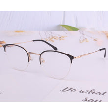 Carica l&#39;immagine nel visualizzatore di Gallery, round optical frames half rim glasses women gold gun wine can put prescription myopia lens super light 2023 hot