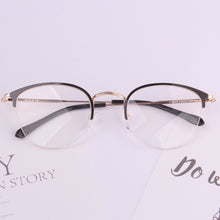 Carica l&#39;immagine nel visualizzatore di Gallery, round optical frames half rim glasses women gold gun wine can put prescription myopia lens super light 2023 hot