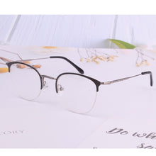 Carica l&#39;immagine nel visualizzatore di Gallery, round optical frames half rim glasses women gold gun wine can put prescription myopia lens super light 2023 hot