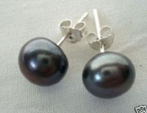 Wholesale price 16new ^^^^Cultured 7--8MM Pearl Earrings White Silver Stud