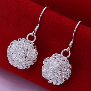 Wholesale silver plated Earring,925 Jewelry silver earring,Tennis Ball Earrings SMTE076