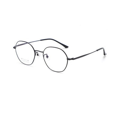 Width-137 Pure Titanium Lightweight Spectacles Eyewear Women Full Frame  Irregular Optical Myopia Computer Reading Glasses L5694