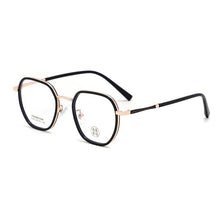 Load image into Gallery viewer, Width-137 T31027 Transparent Metal Full Frame Retro Myopic Optical Flat Spectacle Frame Goggles Women&#39;s Small Frame