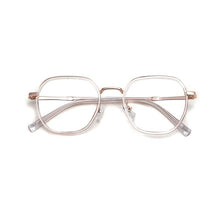 Load image into Gallery viewer, Width-137 T31027 Transparent Metal Full Frame Retro Myopic Optical Flat Spectacle Frame Goggles Women&#39;s Small Frame