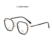 Load image into Gallery viewer, Width-137 T31027 Transparent Metal Full Frame Retro Myopic Optical Flat Spectacle Frame Goggles Women&#39;s Small Frame