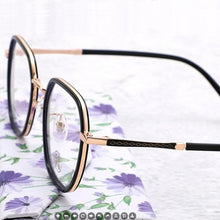 Load image into Gallery viewer, Width-137 T31027 Transparent Metal Full Frame Retro Myopic Optical Flat Spectacle Frame Goggles Women&#39;s Small Frame