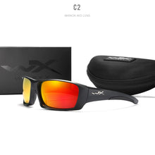 Load image into Gallery viewer, Wiley x  WX brand 2023 Sports Sunglasses Men HD Polarized Sun Glasses TR90 Square Frame Reflective Coating Mirror lens UV400