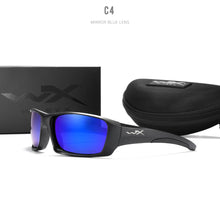 Load image into Gallery viewer, Wiley x  WX brand 2023 Sports Sunglasses Men HD Polarized Sun Glasses TR90 Square Frame Reflective Coating Mirror lens UV400