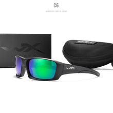 Load image into Gallery viewer, Wiley x  WX brand 2023 Sports Sunglasses Men HD Polarized Sun Glasses TR90 Square Frame Reflective Coating Mirror lens UV400
