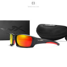 Load image into Gallery viewer, Wiley x  WX brand 2023 Sports Sunglasses Men HD Polarized Sun Glasses TR90 Square Frame Reflective Coating Mirror lens UV400