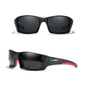 Wiley x  WX brand 2023 Sports Sunglasses Men HD Polarized Sun Glasses TR90 Square Frame Reflective Coating Mirror lens UV400