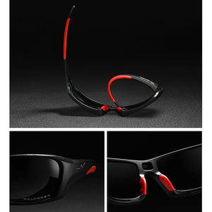 Wiley x  WX brand 2023 Sports Sunglasses Men HD Polarized Sun Glasses TR90 Square Frame Reflective Coating Mirror lens UV400