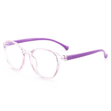 Load image into Gallery viewer, With Case Boy Girl Game Reading Computer Protective Goggle Children Glasses Plain Kids Round Anti Blue Light Eyewear