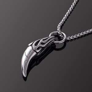 Wolf Tooth Suspension Men's Fashion Classic Pendant Necklace Trendy Stainless Steel Male Necklace Chain Jewelry