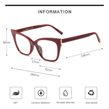 Carica l&#39;immagine nel visualizzatore di Gallery, Woman Acetate Optical Eyeglasses  Frame Spectacles for Women Prescription Eyewear Glasses Frame Stylish High Quality