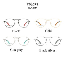 Load image into Gallery viewer, Woman Man Retro Metal Alloy Eyeglasses Myopia Reading Optical Prescription Double Bridge Eyewear Classic Spectacles