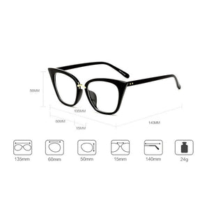 Woman Optical Eyeglasses Female Stylish Frame Spectacles for Women Prescription Eyewear Glasses Frame Cat-Eye Style