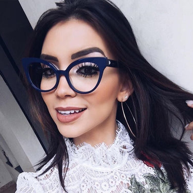 Woman Optical Eyeglasses Metal Legs and Acetate Rim Spectacles for Women Prescription Eyewear Glasses Frame Cat-Eye Style