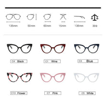 Carica l&#39;immagine nel visualizzatore di Gallery, Woman Optical Eyeglasses Metal Legs and Acetate Rim Spectacles for Women Prescription Eyewear Glasses Frame Cat-Eye Style