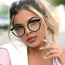 Load image into Gallery viewer, Woman Semi-Transparent Acetate Optical Eyeglasses Fashion Frame Spectacles for Women Prescription Eyewear Glasses Frame