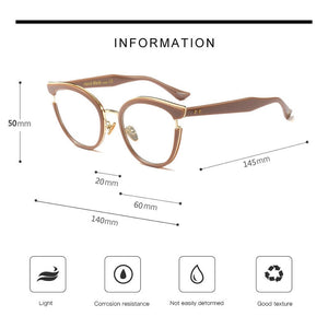 Woman Semi-Transparent Acetate Optical Eyeglasses Fashion Frame Spectacles for Women Prescription Eyewear Glasses Frame