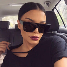 Load image into Gallery viewer, Woman Vintage Square Sun glasses black shades Female Retro Sunglass  Designer Sunglasses WomenUV400