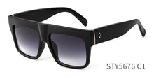 Load image into Gallery viewer, Woman Vintage Square Sun glasses black shades Female Retro Sunglass  Designer Sunglasses WomenUV400
