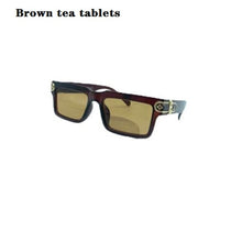 Load image into Gallery viewer, Woman leopard glasses Rectangular wide face color changing mirror Men's and women's outdoor leisure sunshade mirror