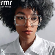Load image into Gallery viewer, Women Anti Blue Light Computer Glasses  Brand Designer Oversized Square Eyeglasses Eyewear Optical Frames UV400