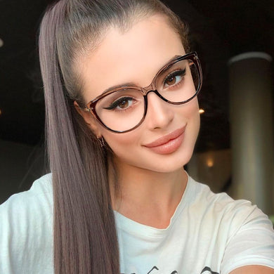 Women Blue Light Blocking Glasses Frame Designer Brand UV400 Anti-Reflective Filtering Harmful Blue Ray Eyeglasses Frame