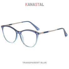 Load image into Gallery viewer, Women Blue Light Blocking Glasses Frame TR90 Metal Cateye Frame Eyeglass Men Computer Prescription Optical Eyewear Trend  WB603