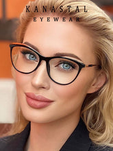 Load image into Gallery viewer, Women Blue Light Blocking Glasses Frame TR90 Metal Cateye Frame Eyeglass Men Computer Prescription Optical Eyewear Trend  WB603