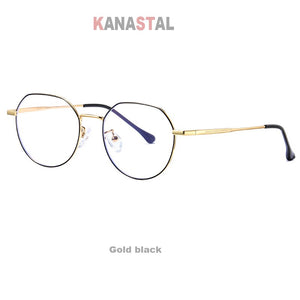 Women Blue Light Blocking Glasses Literary Metal Frame Eyewear Men Computer Eyeglasses Frames Myopia Hyperopia Reading Glasses