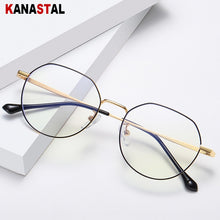 Load image into Gallery viewer, Women Blue Light Blocking Glasses Literary Metal Frame Eyewear Men Computer Eyeglasses Frames Myopia Hyperopia Reading Glasses