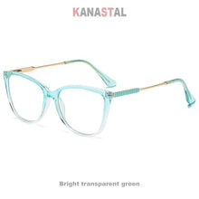 Load image into Gallery viewer, Women Blue Light Blocking Glasses TR90 Metal Cateye Full Frame Ladies Computer Eyeglass Prescription Optical Eyewear Frame Trend