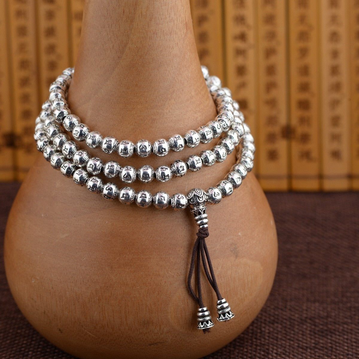Women Bracelet Armbanden Voor Vrouwen Thai Wholesale S925 Pure Retro Style Buddhist Six Words Bracelet For Women New To Try