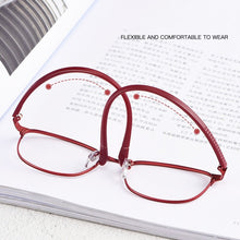 Load image into Gallery viewer, Women Business Alloy Glasses Frame Full Rim Myopia Spectacle Frames Flexible TR Temples Hyperopia Optical Eyewear 3569