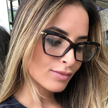 Carica l&#39;immagine nel visualizzatore di Gallery, Women Cat Eye Anti Blue Light Glasses  Trending Cateye Black Frame Blue Light Blocking Computer Female Eyeglasses