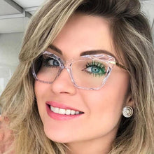 Carica l&#39;immagine nel visualizzatore di Gallery, Women Cat Eye Anti Blue Light Glasses  Trending Cateye Black Frame Blue Light Blocking Computer Female Eyeglasses