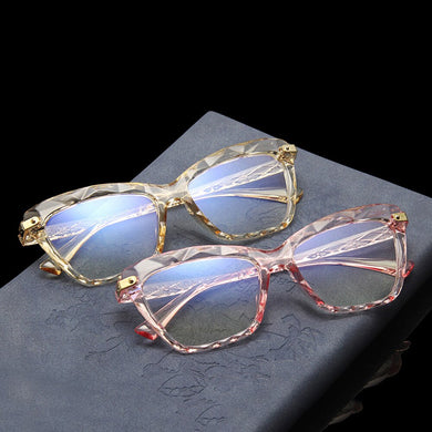 Women Cat Eye Anti Blue Light Glasses Cat Eye Black Frame Blue Light Blocking Computer Female Eyeglasses Frame