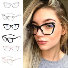 Load image into Gallery viewer, Women Cat Eye Anti Blue Light Glasses Cat Eye Black Frame Blue Light Blocking Computer Female Eyeglasses Frame