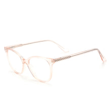 Load image into Gallery viewer, Women Cat Eye Clear Acetate Eyeglasses Full Rim Optical Spectacles Frame With Spring Hinge For Myopia Prescription Lenses