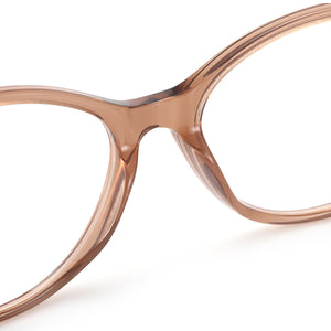 Women Cat Eye Clear Acetate Eyeglasses Full Rim Optical Spectacles Frame With Spring Hinge For Myopia Prescription Lenses