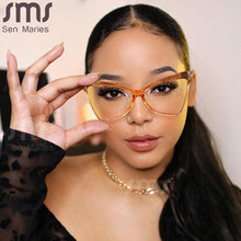 Load image into Gallery viewer, Women Cat Eye Glasses Men Triangle Optical Frames Ladies Eyewear Prescription Transparent Spectacle Eyeglass Unisex