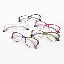Load image into Gallery viewer, Women Cat Eye Stainless Steel  Woman Eyeglasses Optical Female Eyewear Prescription Glasses Frame Spectacles