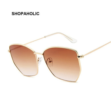 Women Cat Eye Sunglasses Cute Sexy Brand Designer Summer Retro Oversized Frame Black Yellow Cateye Sun Glasses Female
