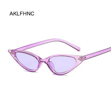 Load image into Gallery viewer, Women Cat Eye Sunglasses Small Size Brand Designer Fashion Retro Ladies Sun Glasses Female Black Purple Red Glasses UV400